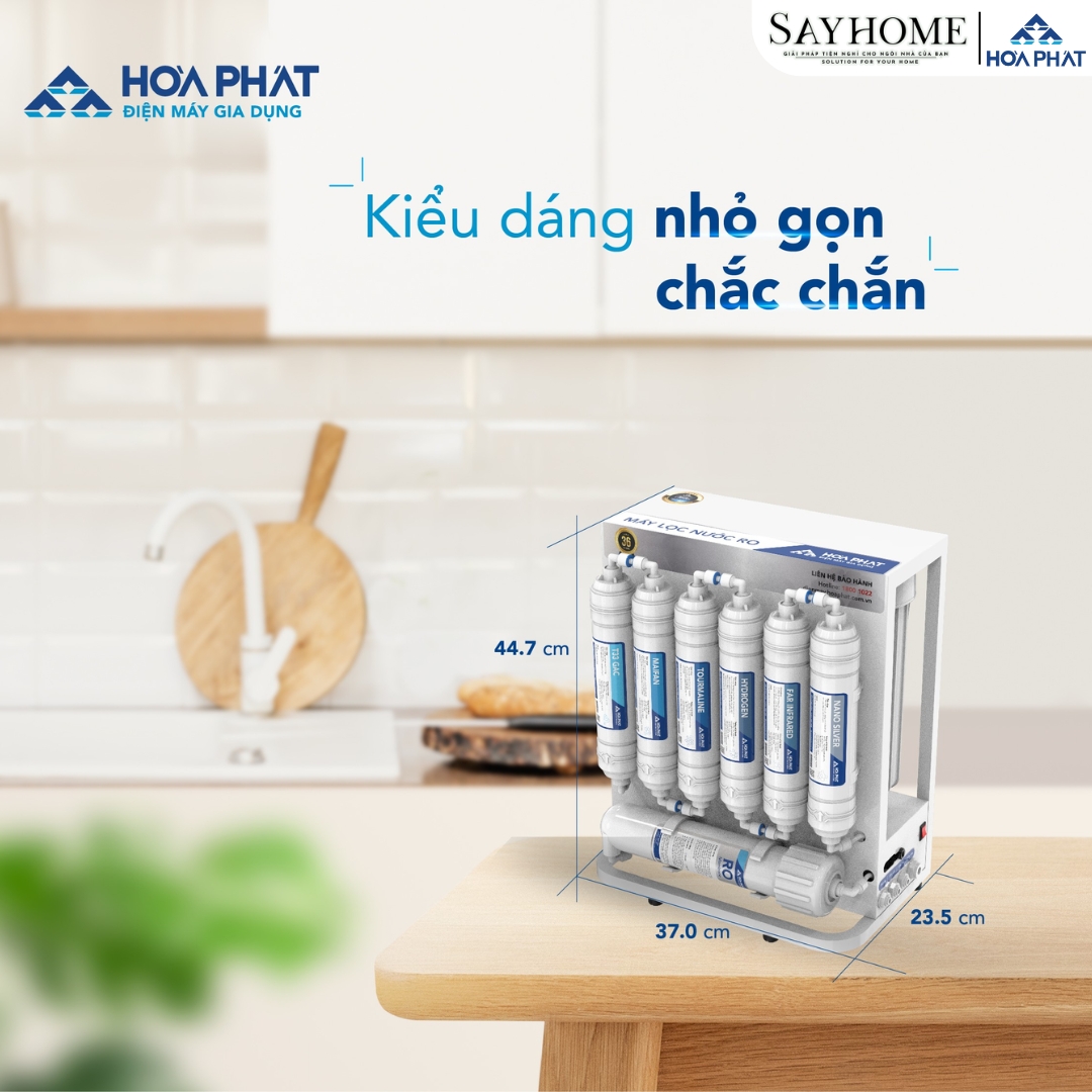 MÁY LỌC NƯỚC RO ĐỂ GẦM HÒA PHÁT VỚI 10 LÕI LỌC HPU456 SAYHOME