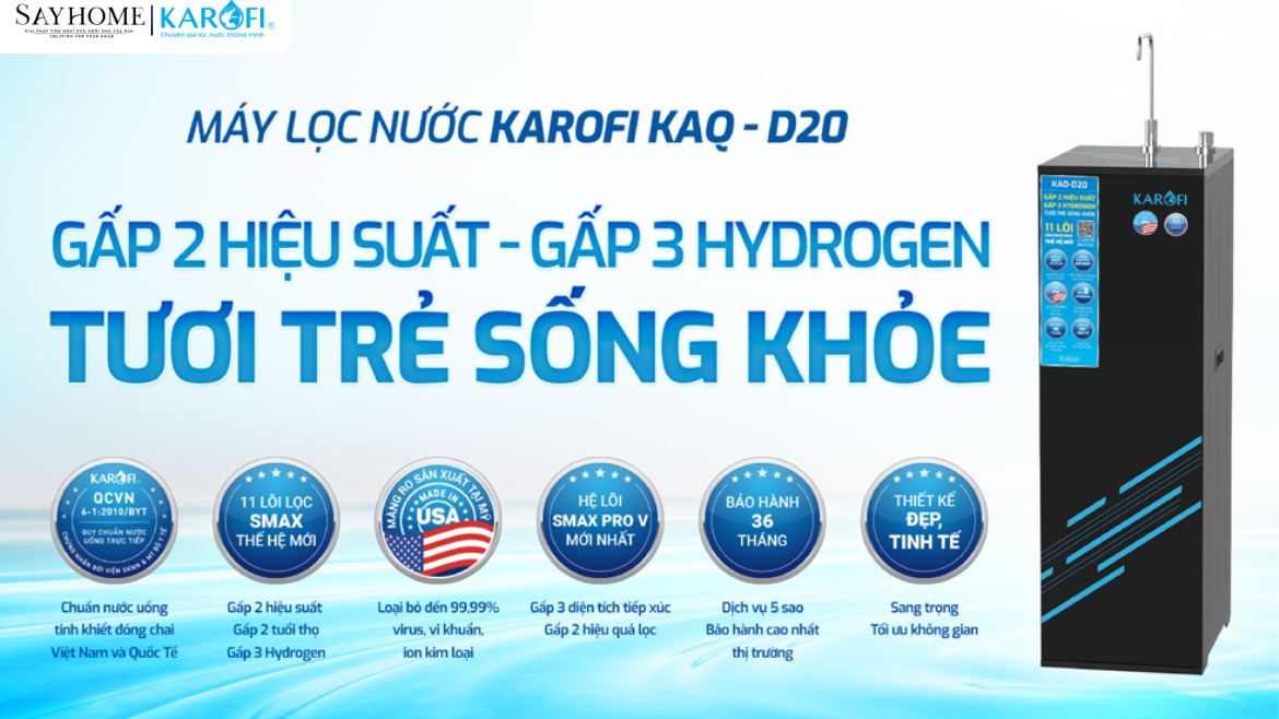 Máy lọc nước tủ đứng RO Karofi 11 lõi lọc KAQ-D20 tại thành phố Hồ Chí Minh
