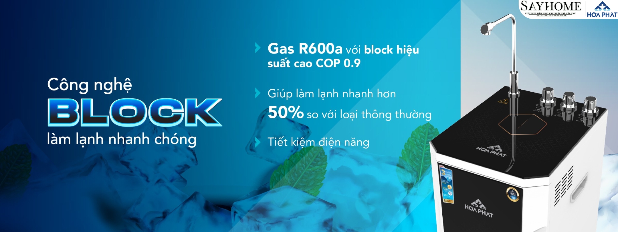MÁY LỌC NƯỚC TỦ ĐỨNG VỚI 10 LÕI LỌC RO HÒA PHÁT HWBS1A1021 sayhome