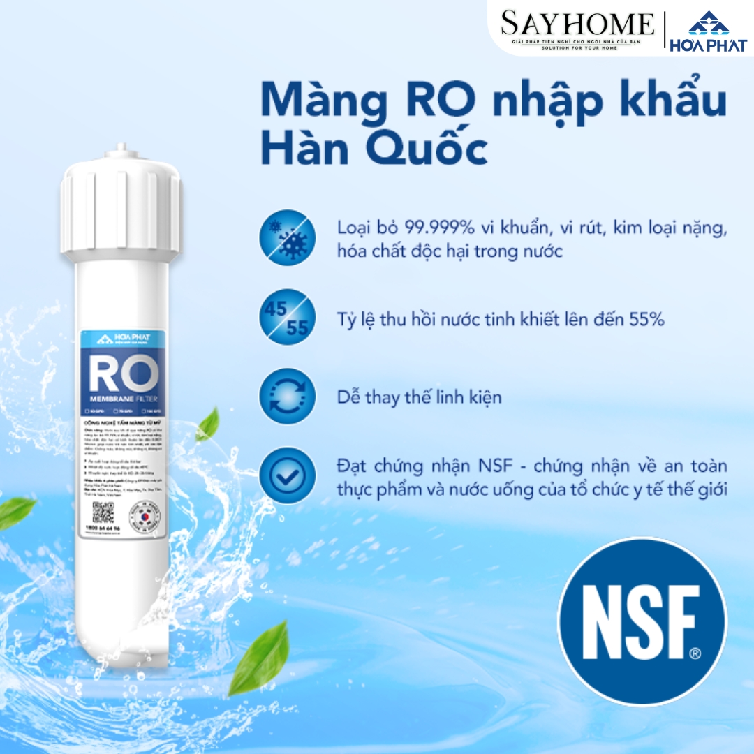 MÁY LỌC NƯỚC RO TỦ ĐỨNG HÒA PHÁT VỚI 12 LÕI LỌC HPR559 SAYHOME