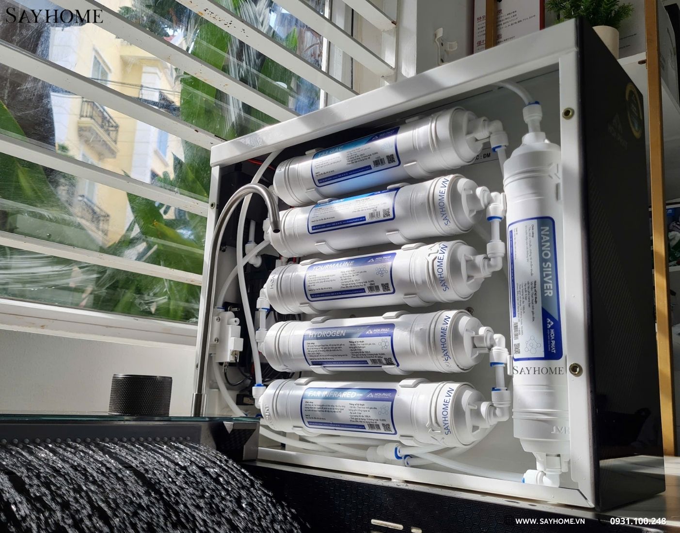 ảnh thực tế bên trong Máy lọc nước RO để gầm Hoà Phát HPU488 SAYHOME