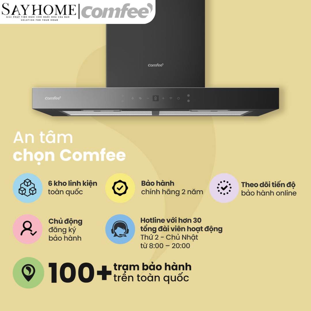 Máy hút mùi chữ T COMFEE CH-70TM77B tại thành phố Hồ Chí Minh