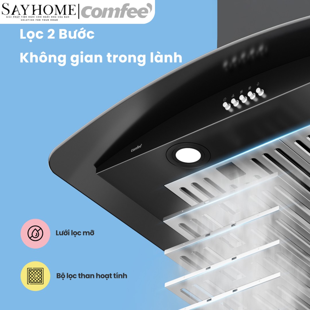 Máy hút mùi kính cong COMFEE CH-70CV71B tại thành phố Hồ Chí Minh
