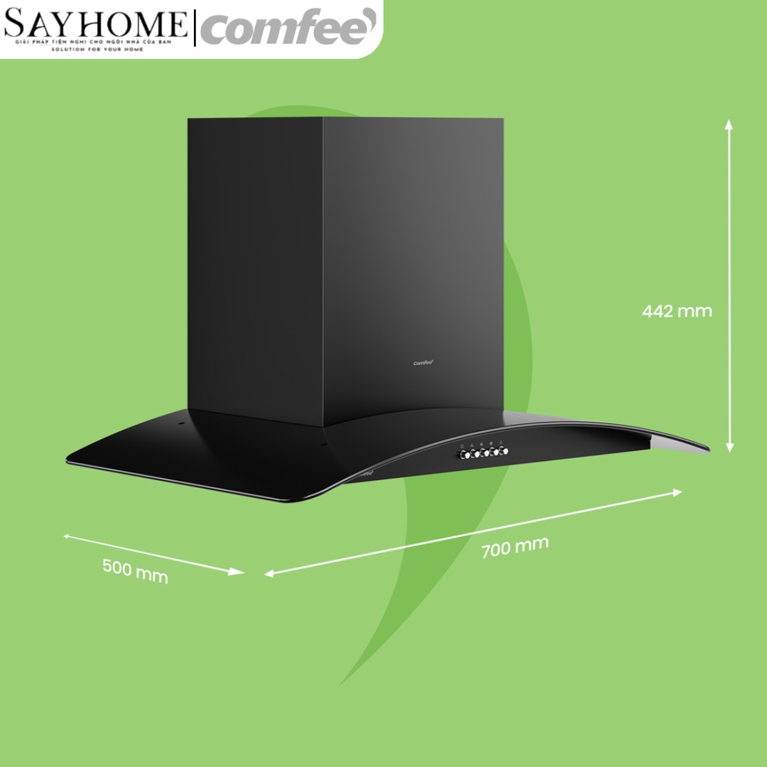 Máy hút mùi kính cong COMFEE CH-70CV71B tại thành phố Hồ Chí Minh