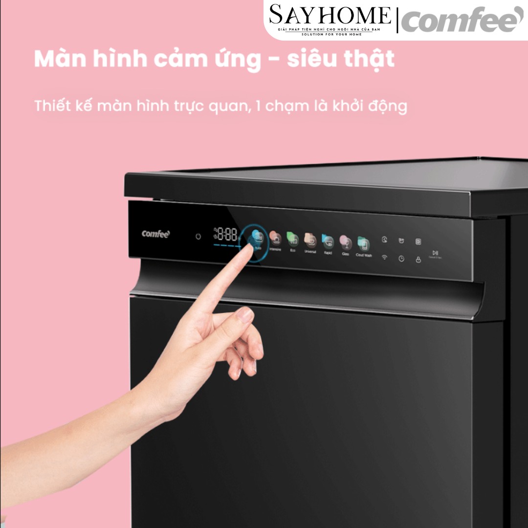 Máy rửa chén COMFEE màu xám đen CDWEF1533GB-WU-VN 15 bộ đồ ăn Châu Âu tại thành phố Hồ Chí Minh