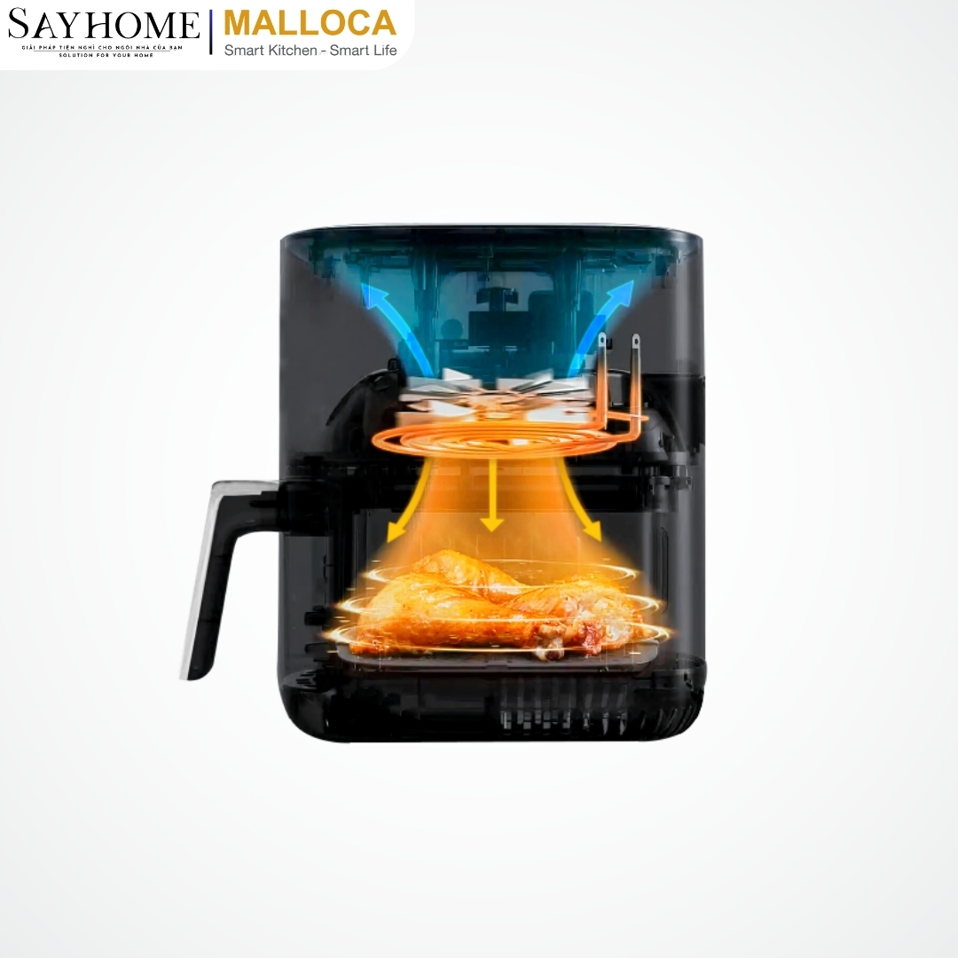 Nồi chiên không dầu thủy tinh Malloca MAF-25B tại thành phố Hồ Chí Minh