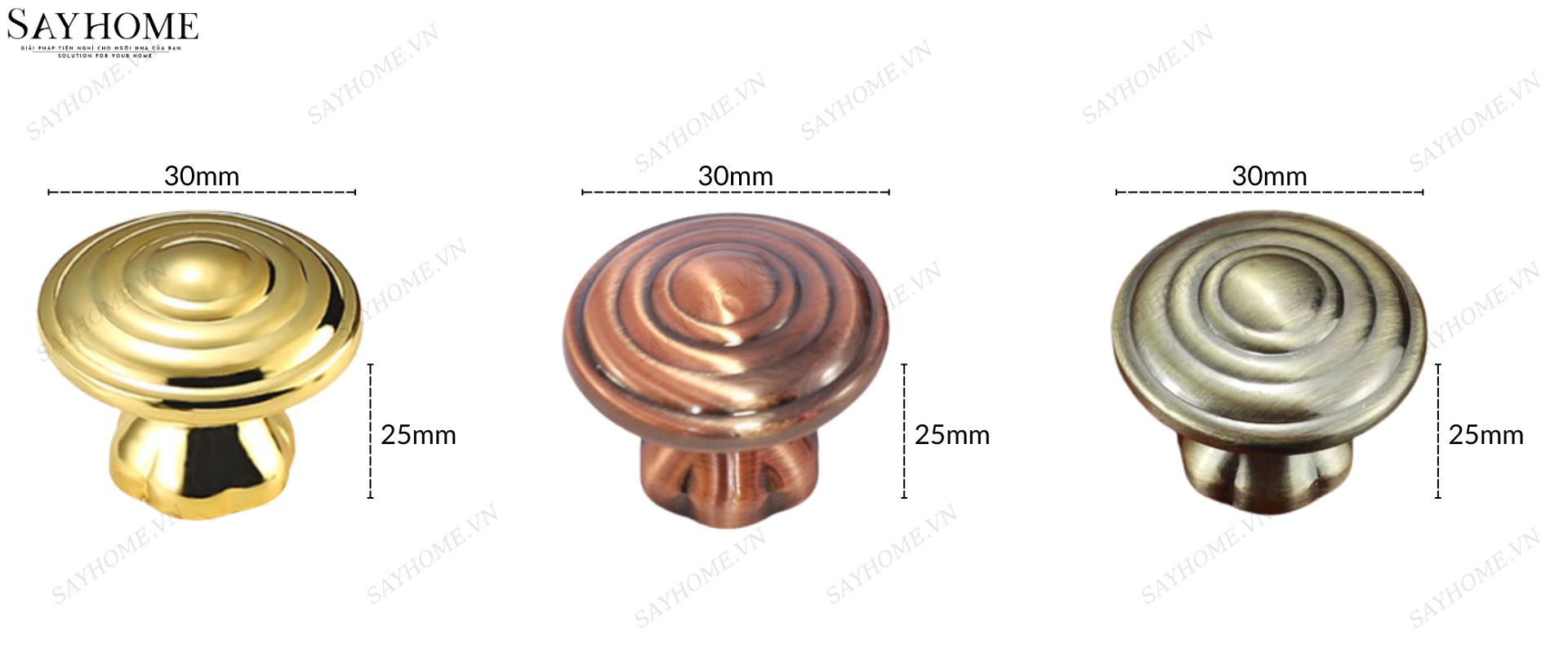 Núm tủ tân cổ điển vintage màu vàng gold, đồng, đồng đỏ SH8202 tại thành phố Hồ Chí Minh