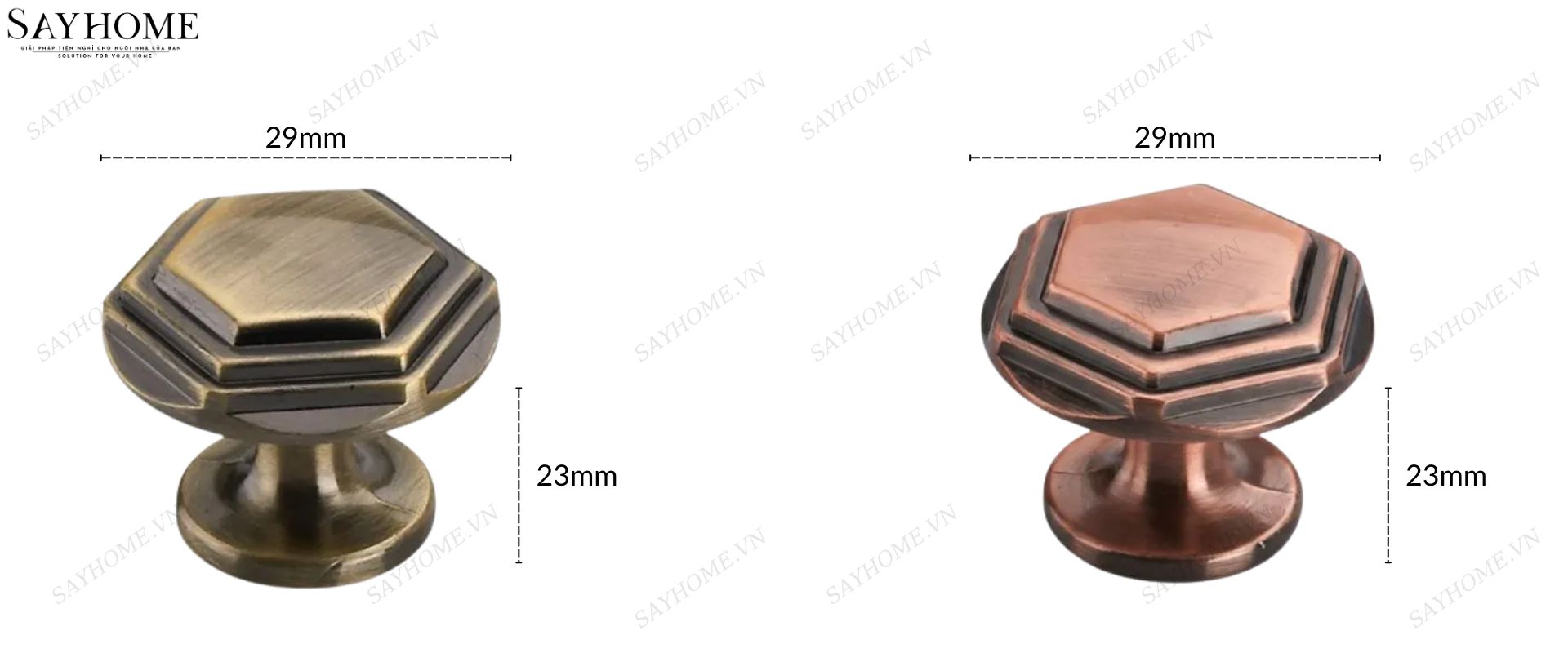 Núm tủ tân cổ điển vintage màu đồng SH8205 tại thành phố Hồ Chí Minh