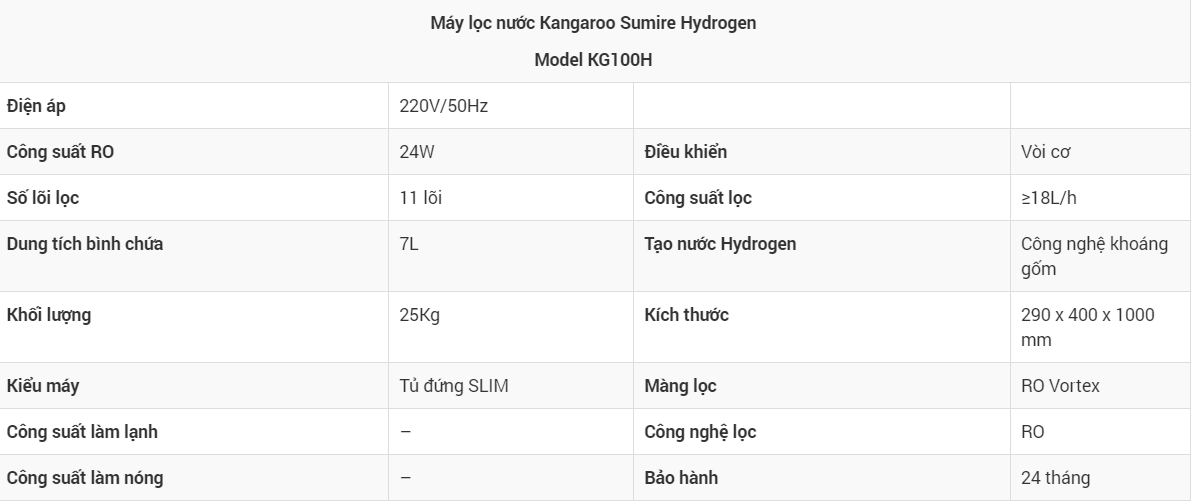 Máy lọc nước Kangaroo Sumire Hydrogen KG100H tại thành phố Hồ Chí Minh