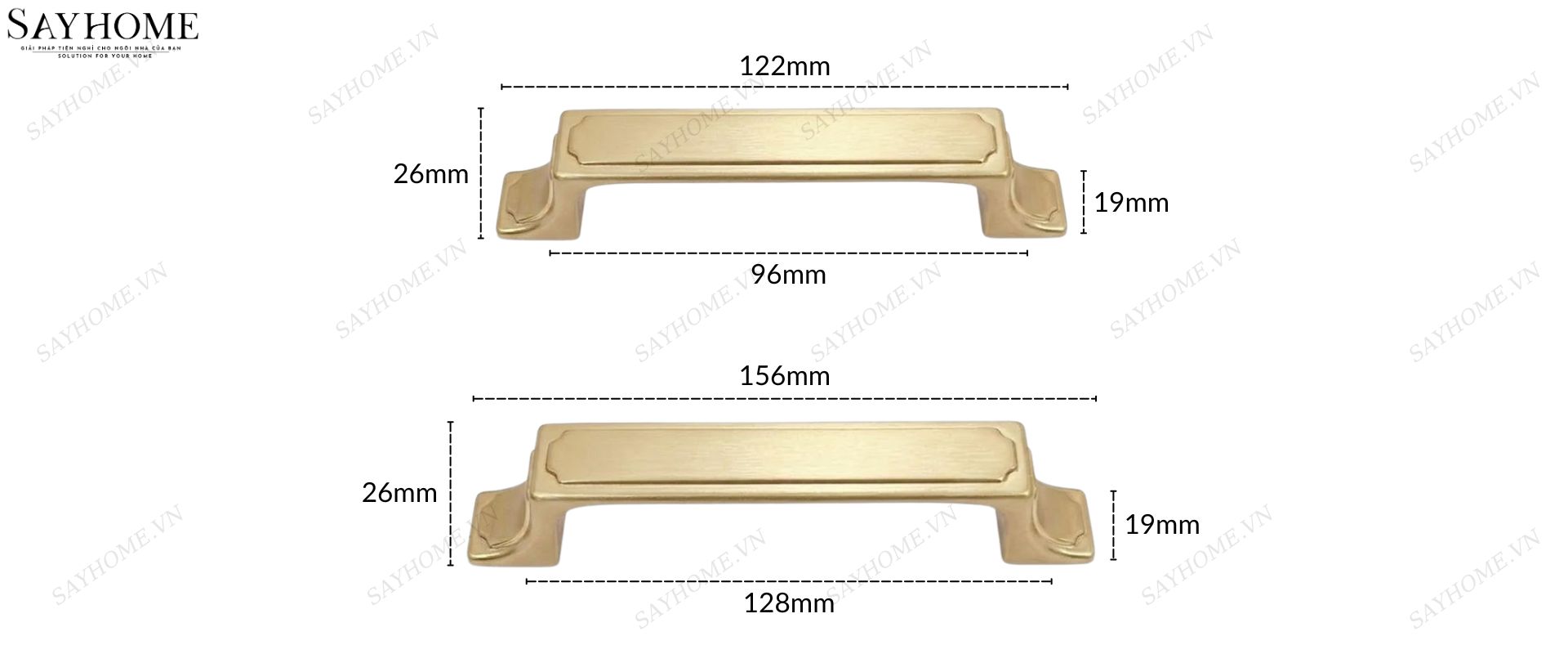 Thông số kĩ thuật Tay nắm tủ tân cổ điển Vintage màu vàng gold SH1121 tại Thành phố Hồ Chí Minh
