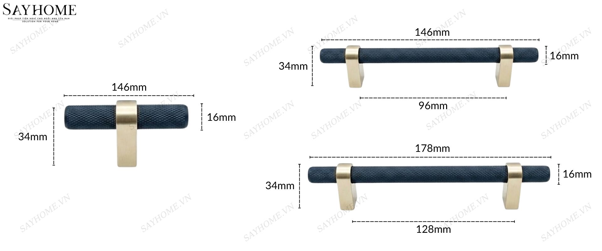 Tay nắm âm tủ hiện đại màu bạc xước SH8935 tại Tân Bình