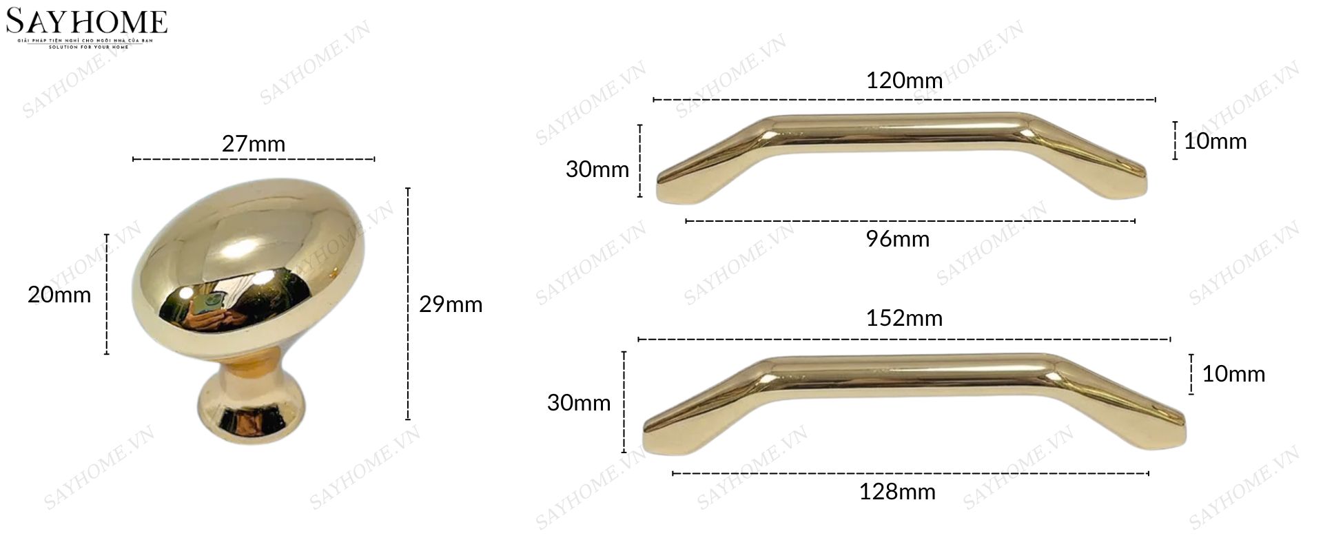 Tay nắm tủ hiện đại màu vàng gold SH33V51 tại thành phố Hồ Chí Minh