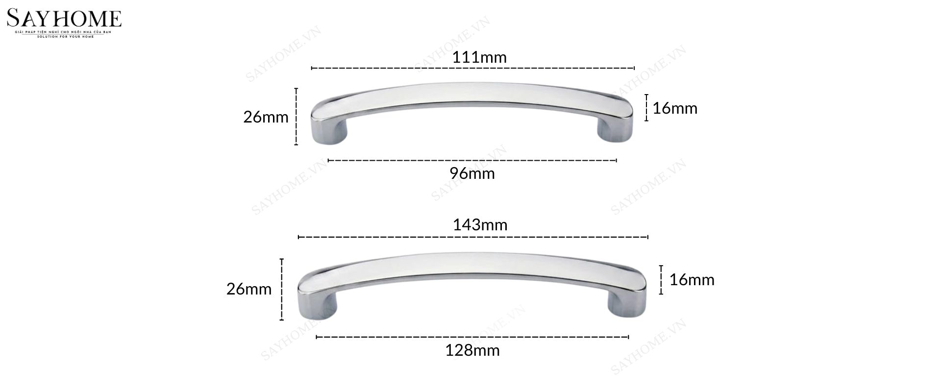 Tay nắm tủ hiện đại màu inox SH9321 tại thành phố Hồ Chí Minh
