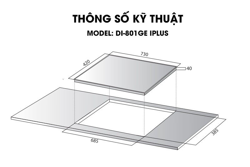 Bếp từ đôi Kocher DI 801GE IPLUS tại thành phố Hồ Chí Minh