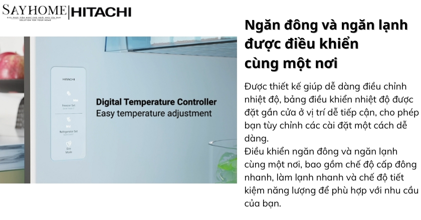 Tủ lạnh Hitachi Inverter 409 lít HRTN6443SGBKVN tại thành phố Hồ Chí Minh