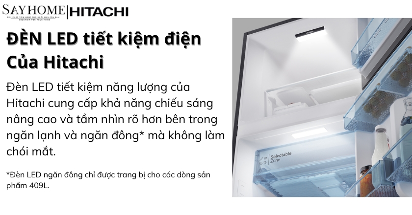 Tủ lạnh Hitachi Inverter 409 lít HRTN6443SGBKVN tại thành phố Hồ Chí Minh
