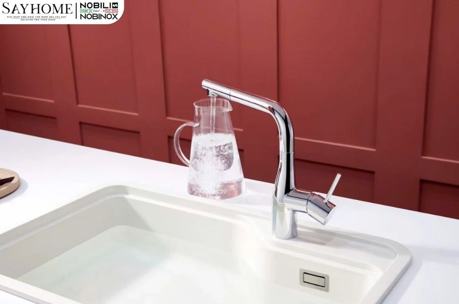 Vòi rửa chén inox NOBINOX JAPA NX996 dây rút tại Thành phố Hồ Chí Minh