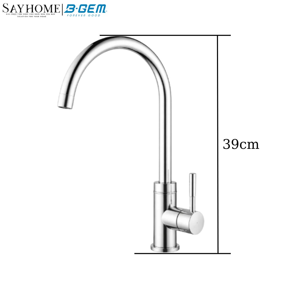 Vòi rửa chén bát B-GEM BG - L08AK inox bóng, 1 nguồn nước tại thành phố Hồ Chí Minh