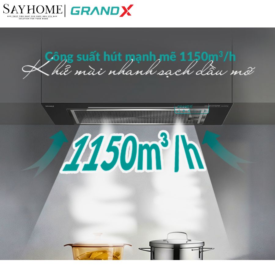 Máy hút mùi GrandX GX H70F79G âm tủ toàn phần tại thành phố Hồ Chí Minh