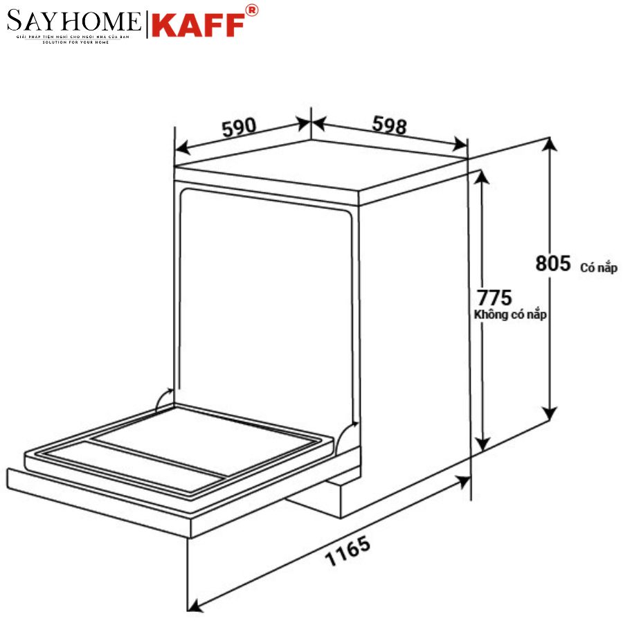 Máy rửa chén KAFF KF - S17805B LUX tại thành phố Hồ Chí Minh