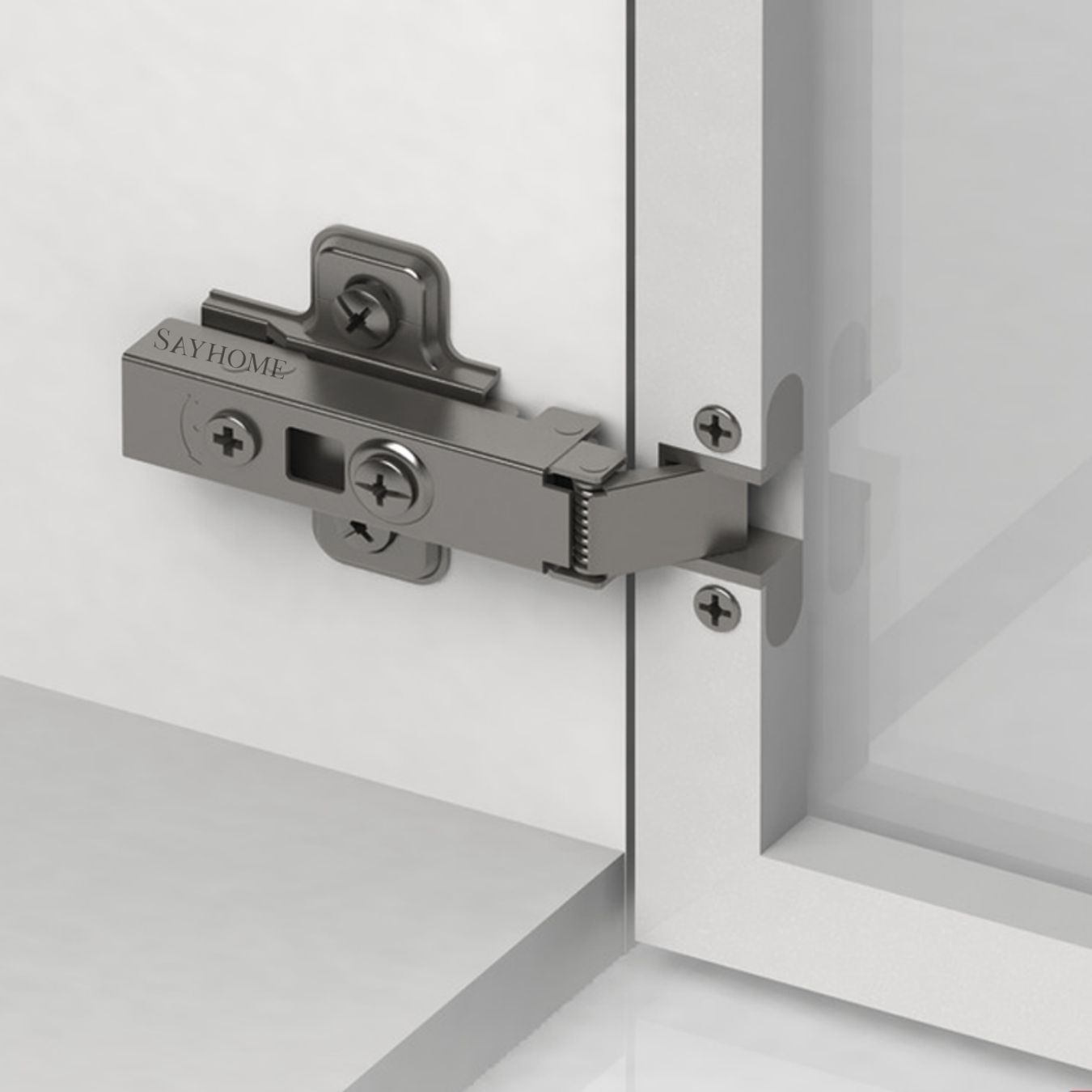 Bản lề cong ít tủ khung nhôm Hafele 311.68.511 - Hàng chính hãng HAFELE
