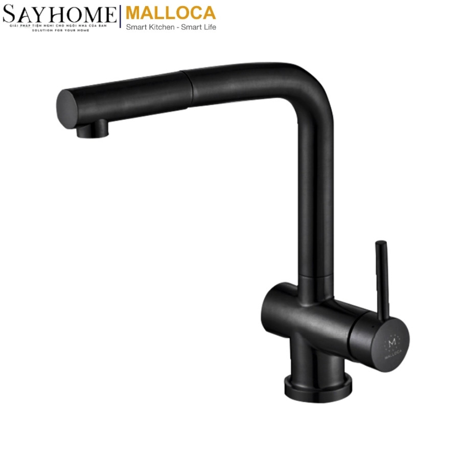 Vòi rửa chén inox MALLOCA K103BL dây rút đen mờ tại thành phố Hồ Chí Minh