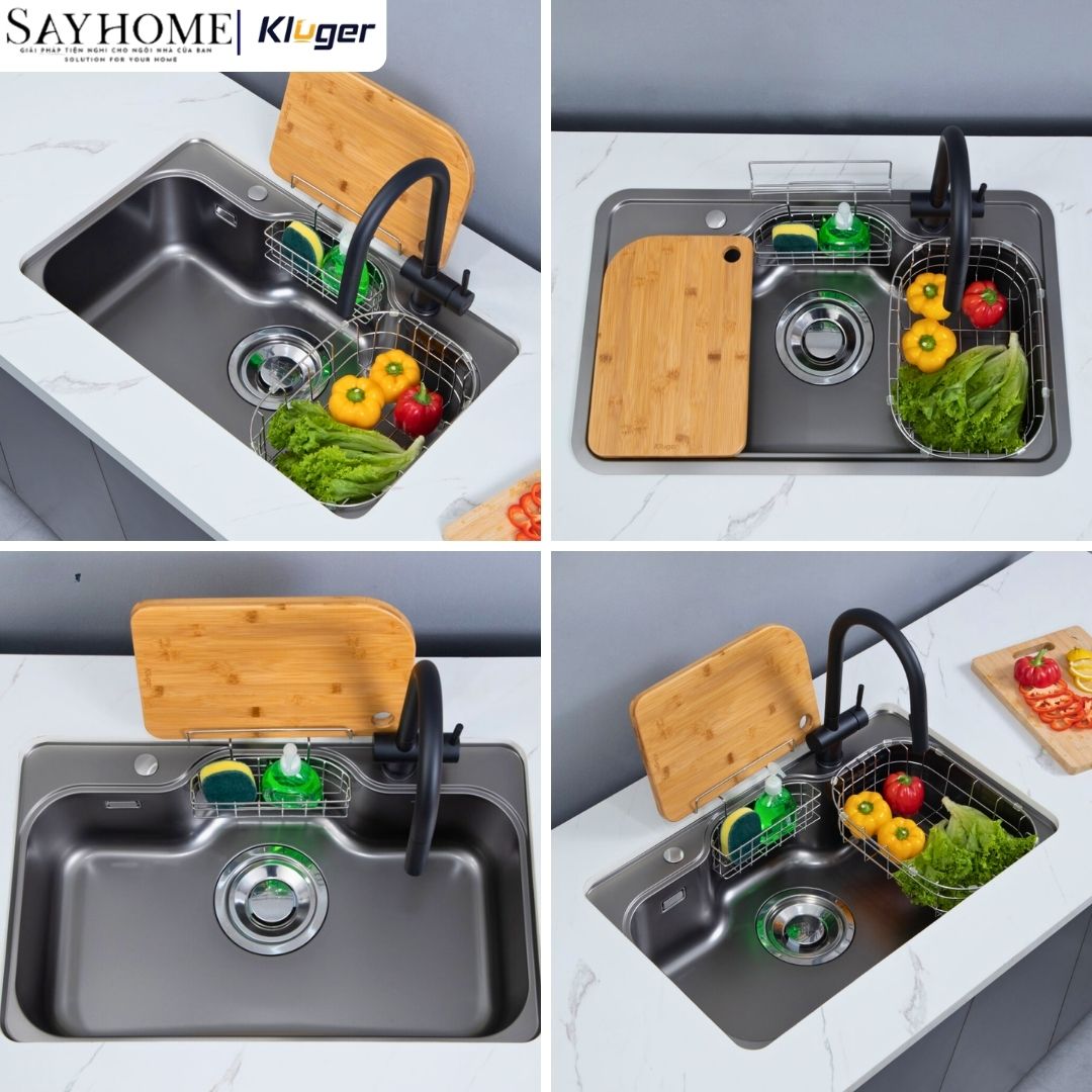 Chậu rửa chén bát 1 hố Nhật Kluger KT8050FB Basic tại thành phố Hồ Chí Minh