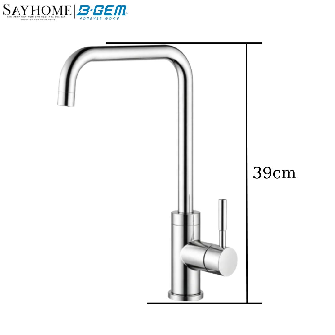 Vòi rửa chén bát B-GEM BG - L08BK inox bóng, 1 nguồn nước tại thành phố Hồ Chí Minh