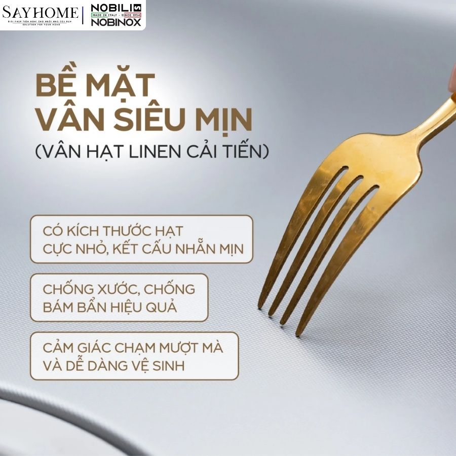 Chậu rửa chén bát 1 hố NOBINOX ARVO B085 85cm tại thành phố Hồ Chí Minh