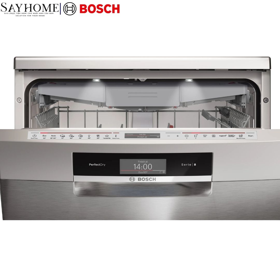 Máy rửa chén bát Bosch SMS8YCI01E Serie 8 độc lập 14 bộ chén dĩa tại thành phố Hồ Chí Minh