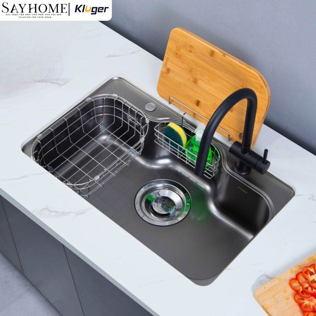 Chậu rửa chén bát 1 hố Nhật Kluger KT8050FB Basic tại thành phố Hồ Chí Minh