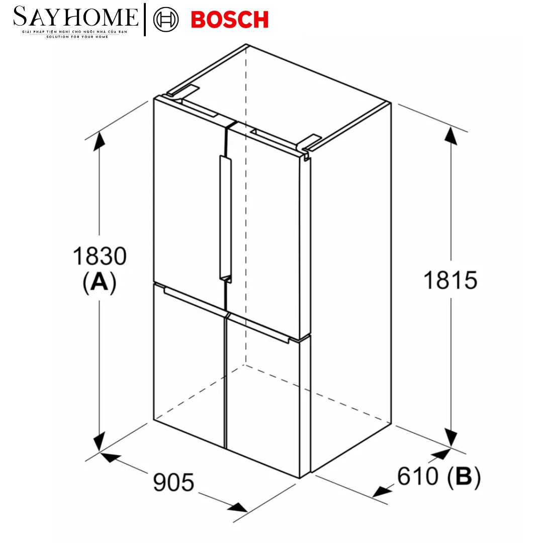 Tủ lạnh BOSCH KFN96AXEA Serie 6 4 cánh tại thành phố Hồ Chí Minh