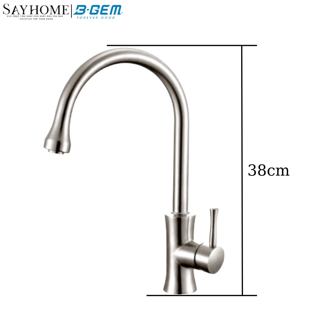 Vòi rửa chén bát B-GEM BG - SU03 inox mờ, nóng lạnh tại thành phố Hồ Chí Minh
