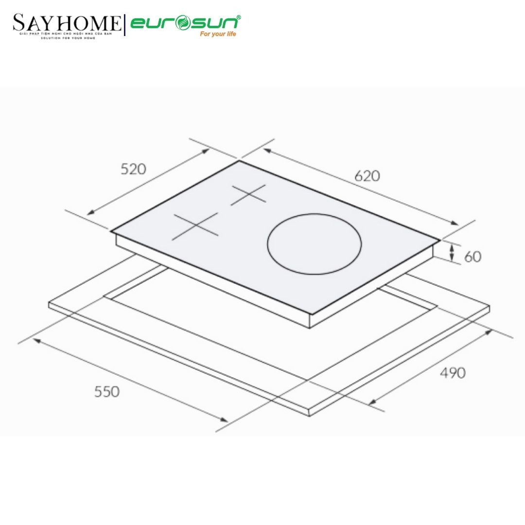 Bếp 3 từ EUROSUN EU-T906G tại thành phố Hồ Chí Minh