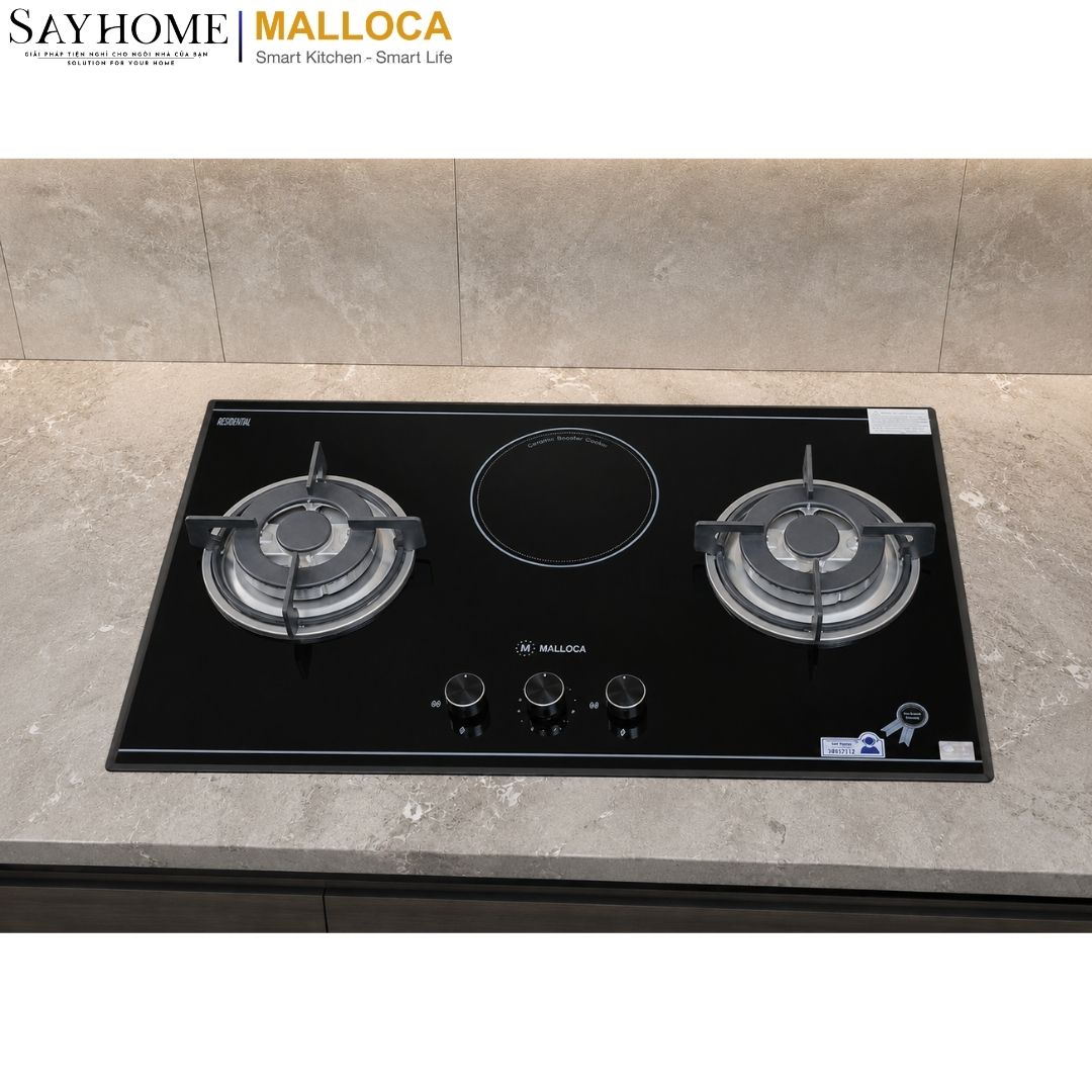 Bếp Ga kết hợp hồng ngoại MALLOCA EG201C 3 vùng nấu tại Thành phố Hồ Chí Minh