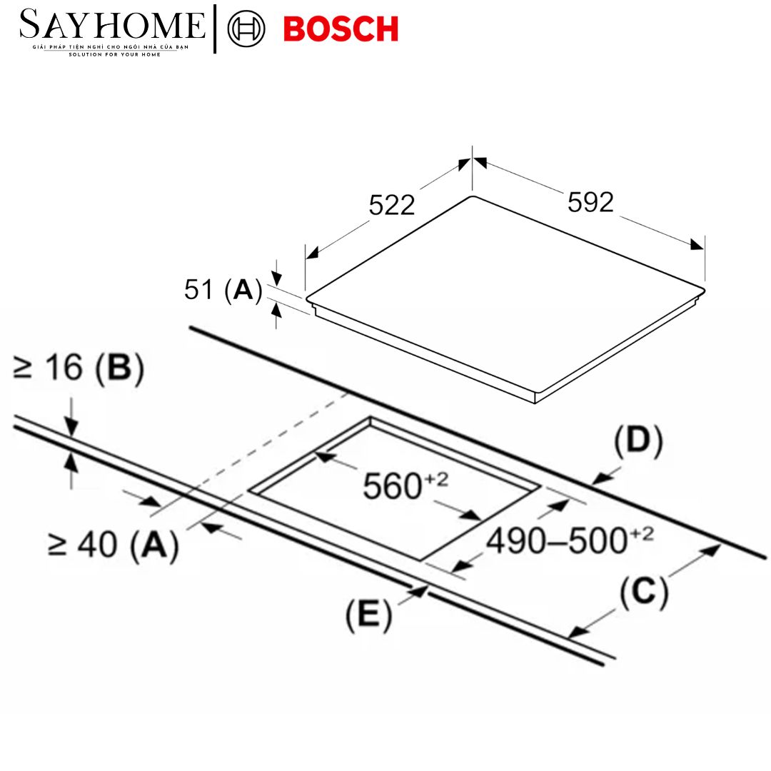 Bếp Từ Bosch Serie 6 PVQ61RHB1E 4 Vùng Nấu tại thành phố Hồ Chí Minh
