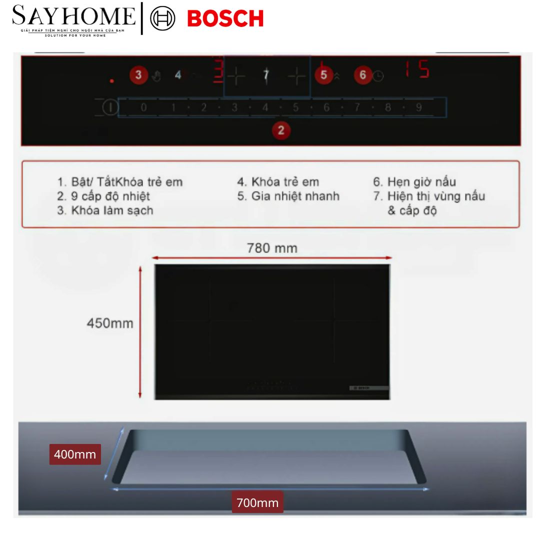 Bếp Từ Bosch Serie 8 PPI82566VN 2 Vùng Nấu tại thành phố Hồ Chí Minh