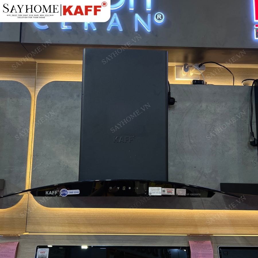 Máy hút mùi KAFF KF-GB207TB, KF-GB209TB kính cong  tại thành phố Hồ Chí Minh