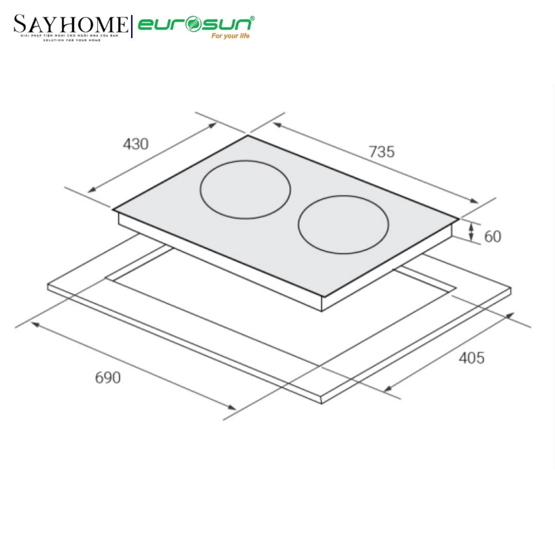 Bếp từ đôi EUROSUN EU-T210XMax tại thành phố Hồ Chí Minh