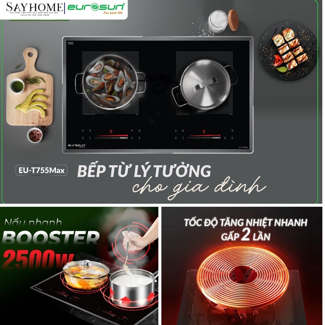 Bếp từ đôi EUROSUN EU-T755XPro tại thành phố Hồ Chí Minh