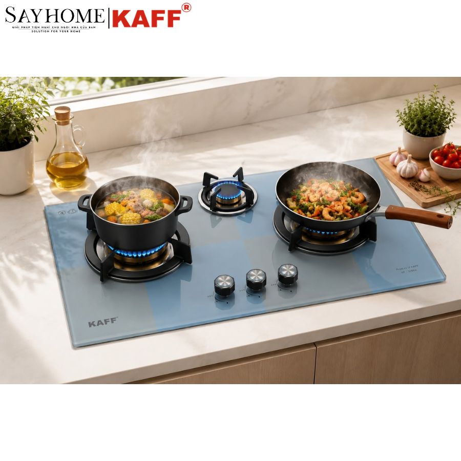 Bếp ga KAFF KF - 328 GA 3 vùng nấu tại thành phố Hồ Chí Minh