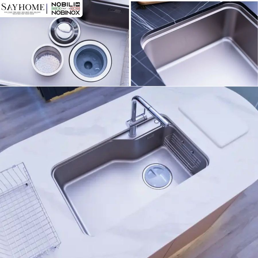 Chậu rửa chén bát 1 hố NOBINOX NOVA A182 82cm tại thành phố Hồ Chí Minh