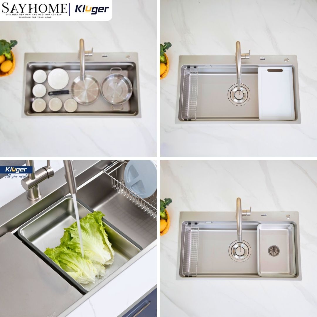 Chậu rửa chén bát 1 hố Nhật Kluger KF8850FS Basic/Plus tại thành phố Hồ Chí Minh