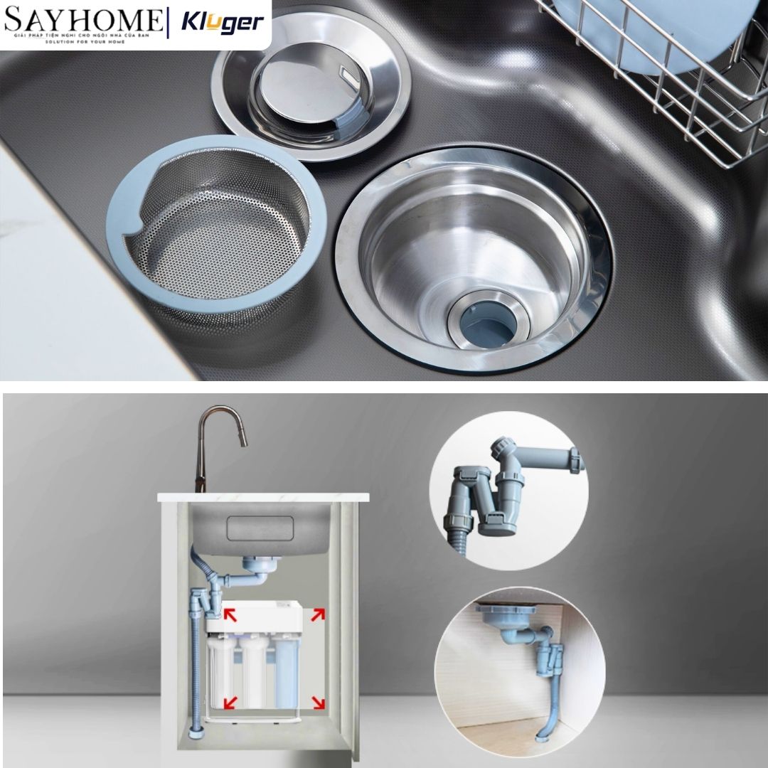 Chậu rửa chén bát 1 hố Nhật Kluger KG7644FB Basic/Plus tại thành phố Hồ Chí Minh