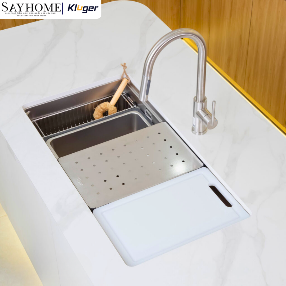 Chậu rửa chén bát 1 hố Nhật Kluger KG7644FS Basic/Plus tại thành phố Hồ Chí Minh