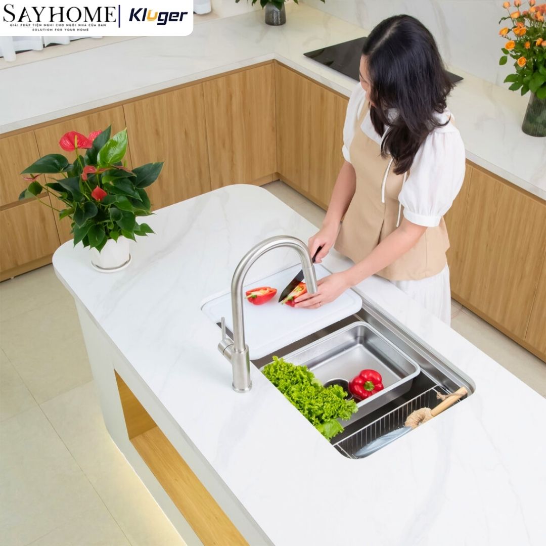 Chậu rửa chén bát 1 hố Nhật Kluger KO7847FS Plus tại thành phố Hồ Chí Minh