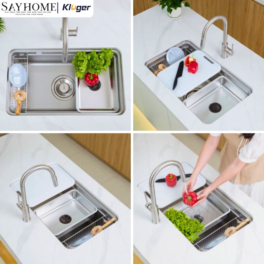 Chậu rửa chén bát 1 hố Nhật Kluger KO7847FS Plus tại thành phố Hồ Chí Minh