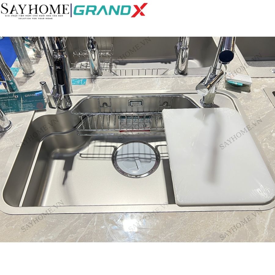 Chậu rửa chén bát 1 hố inox 304 GRANDX GX8050JP HIKARI 80cm tại Thành phố Hồ Chí Minh