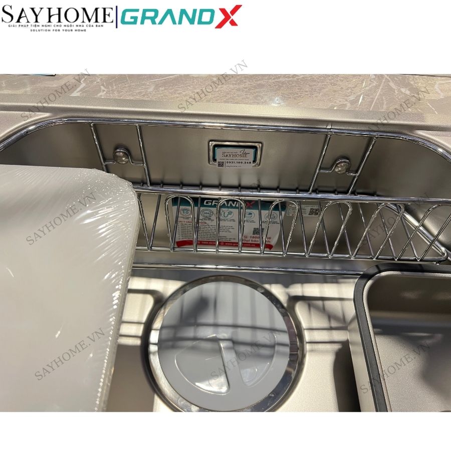 Chậu rửa chén bát 1 hố inox 304 GRANDX GX8050JP HIKARI 80cm tại Thành phố Hồ Chí Minh