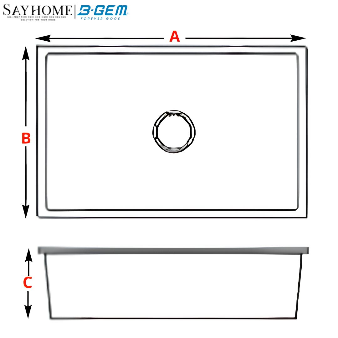 Chậu rửa chén bát 1 hố inox 304 B-GEM BG - 7843AT 78cm tại thành phố Hồ Chí Minh